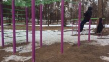 Площадка для воркаута в городе Дзержинск №2758 Маленькая Современная фото