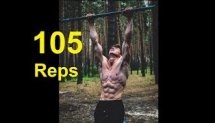 105 Pull Ups - WORLD RECORD - (No Hanging Rest & All in One Set)