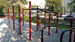 Площадка для воркаута в городе Новосибирск №7031 Средняя Современная фото