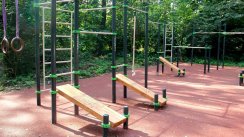 Площадка для воркаута в городе Щёкино №7394 Средняя Современная фото