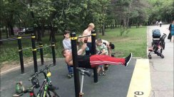 Площадка для воркаута в городе Хабаровск №8818 Средняя Современная фото