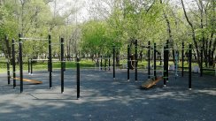 Площадка для воркаута в городе Москва №9666 Средняя Современная фото