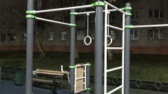 Площадка для воркаута в городе Ногинск №10361 Маленькая Современная фото