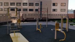 Площадка для воркаута в городе Жуковский №11877 Маленькая Современная фото