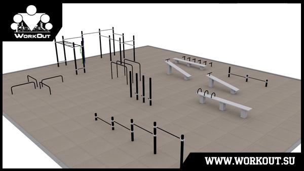 Воркаут площадка от Кенгуру Воркаут площадка от Кенгуру