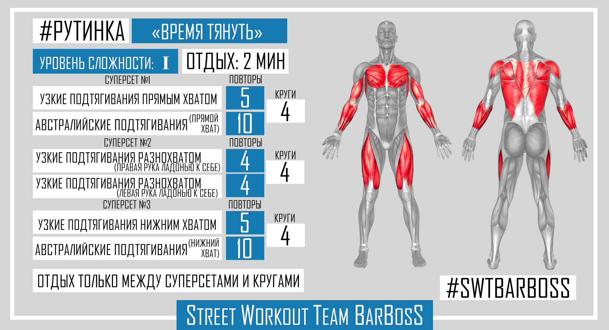 Программы тренировок на турниках и брусьях от SWT BarBosS