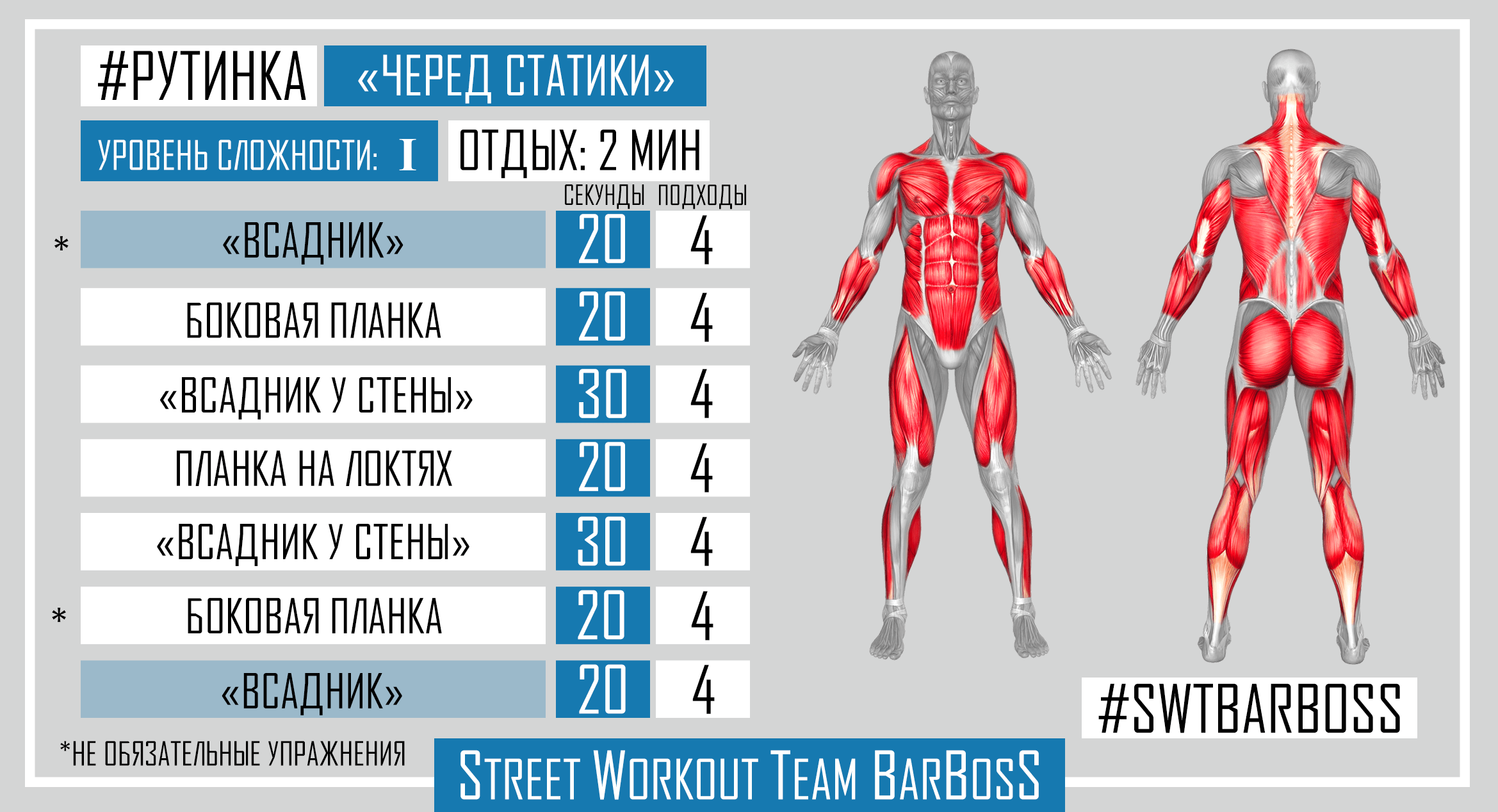 Программы тренировок на турниках и брусьях от SWT BarBosS