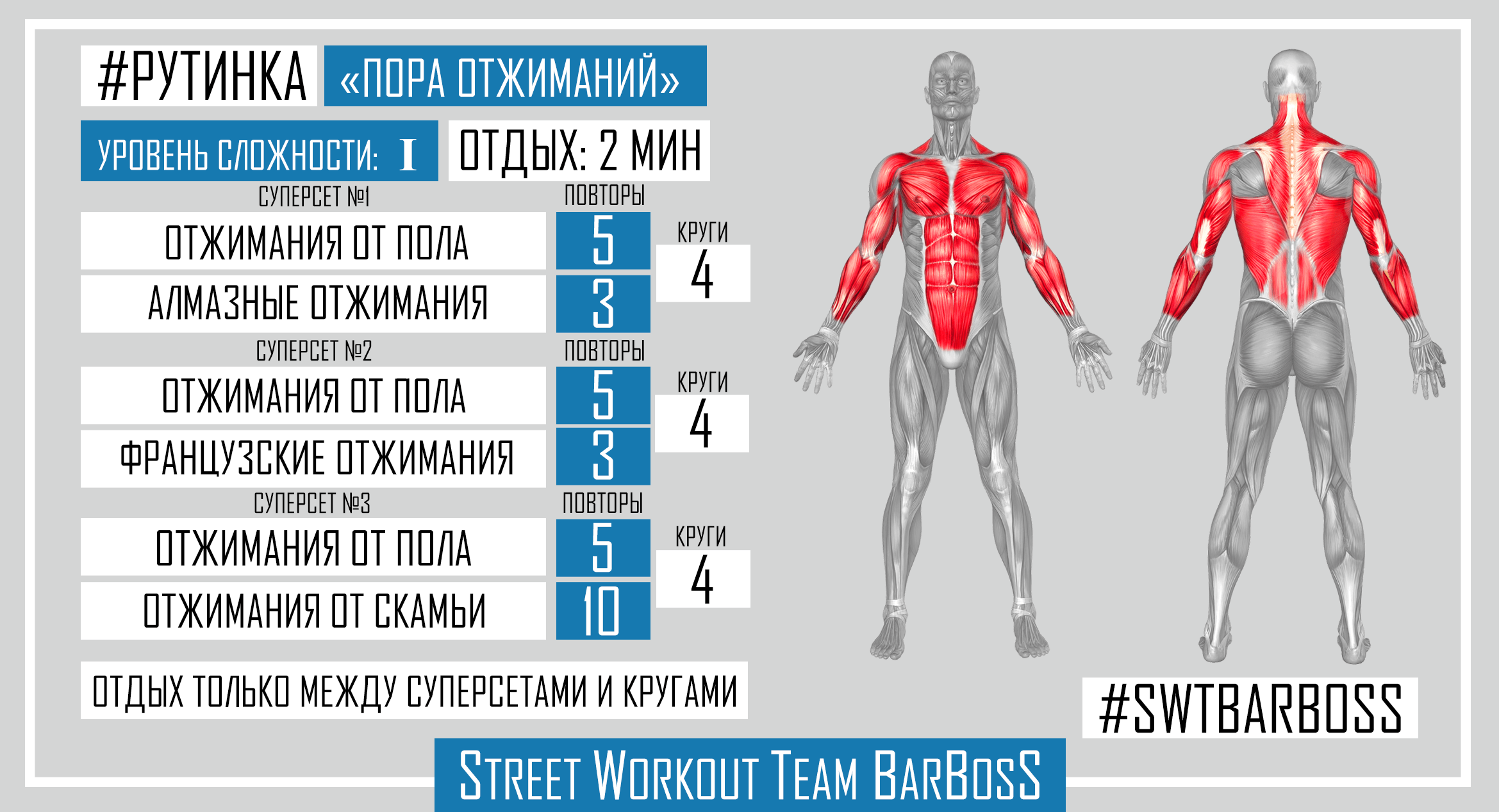 Программы тренировок на турниках и брусьях от SWT BarBosS