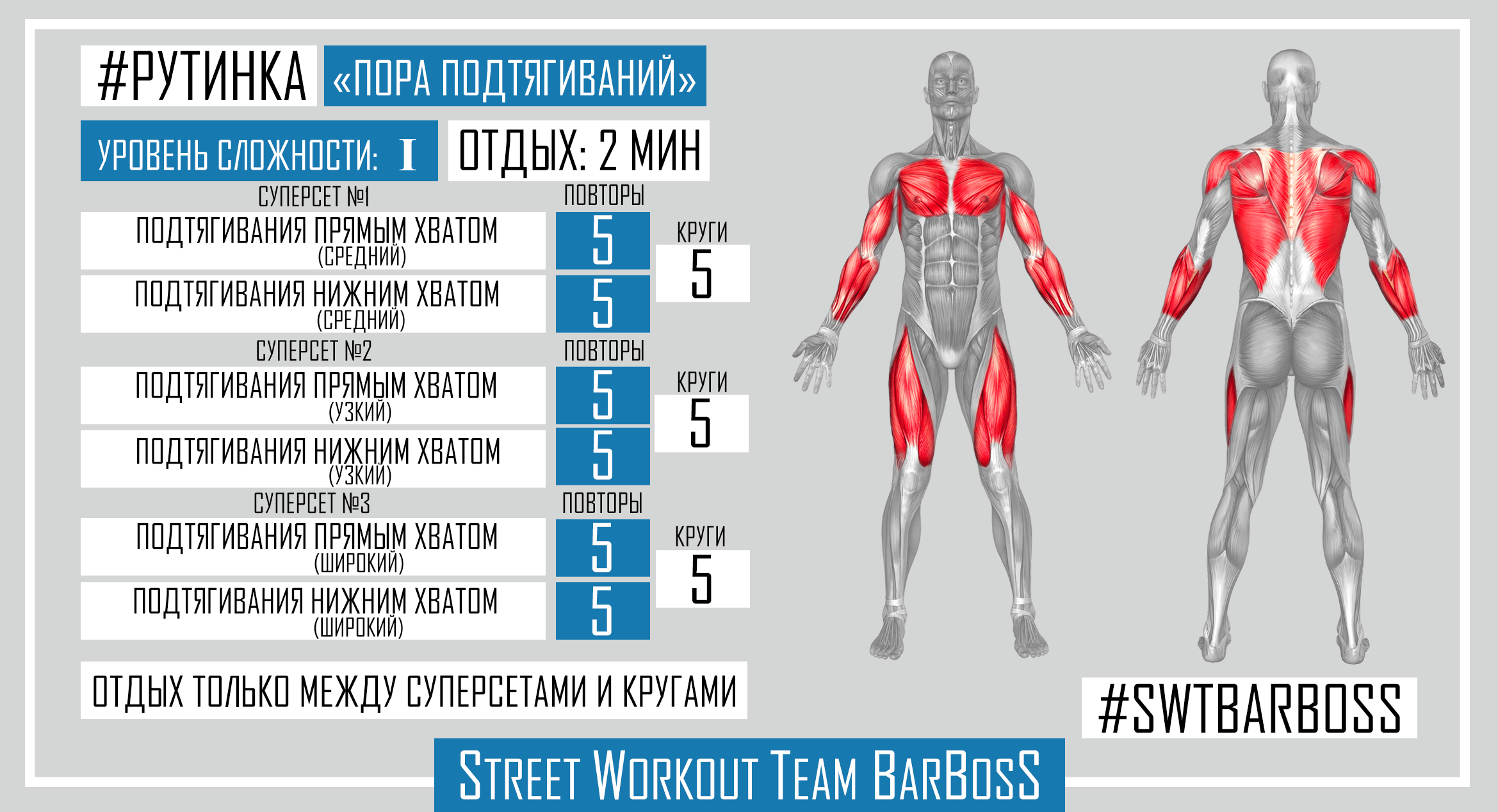 Программы тренировок на турниках и брусьях от SWT BarBosS