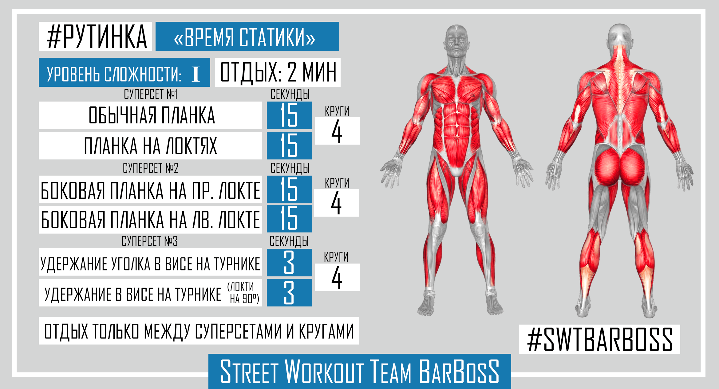 Программы тренировок на турниках и брусьях от SWT BarBosS
