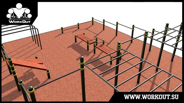 Воркаут площадка во дворе Воркаут площадка во дворе