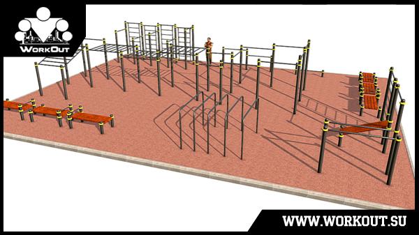 Воркаут площадка класса Воркаут площадка класса