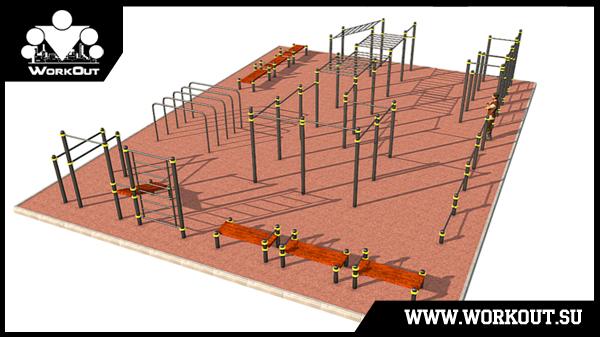 Воркаут площадка класса Воркаут площадка класса
