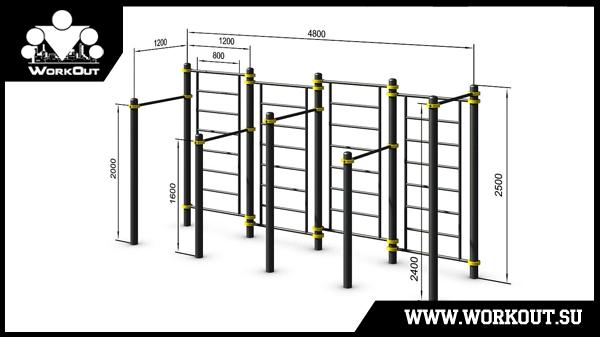 Воркаут площадка класса Воркаут площадка класса