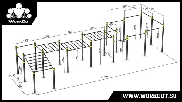 Воркаут площадка класса Воркаут площадка класса