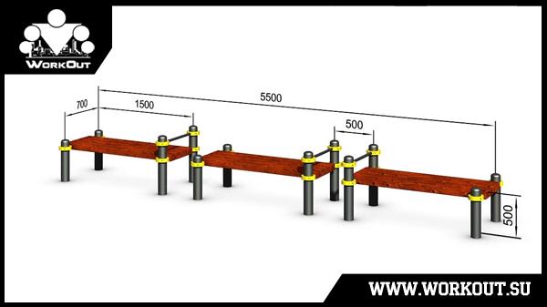 Воркаут площадка класса Воркаут площадка класса