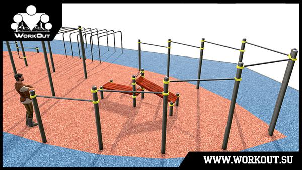 Воркаут площадка класса Воркаут площадка класса