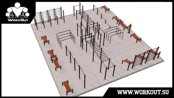 Уличная площадка Воркаут + Паркур (W+P) Уличная площадка Воркаут + Паркур (W+P)