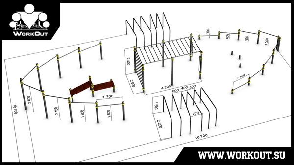Воркаут площадка класса Воркаут площадка класса