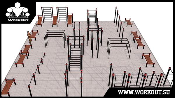 Уличная площадка Воркаут + Паркур (W+P) Уличная площадка Воркаут + Паркур (W+P)