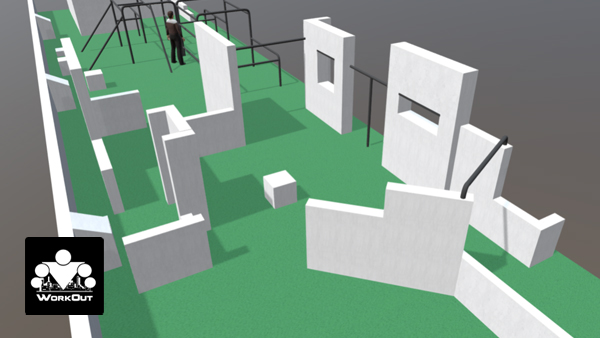 Площадка Madrid, Воркаут + Паркур, класс Район/Средняя