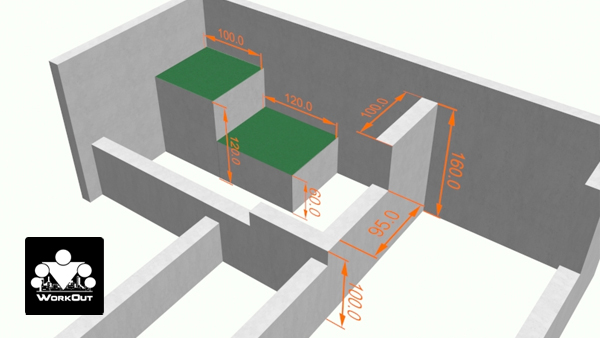 Площадка Madrid, Воркаут + Паркур, класс Район/Средняя