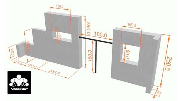 Площадка Madrid, Воркаут + Паркур, класс Район/Средняя
