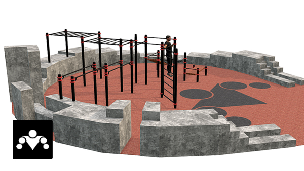 Площадка Arena, Воркаут + Паркур, класс Район/Средняя Площадка Arena, Воркаут + Паркур, класс Район/Средняя