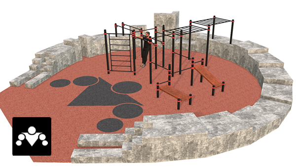 Площадка Arena, Воркаут + Паркур, класс Район/Средняя Площадка Arena, Воркаут + Паркур, класс Район/Средняя